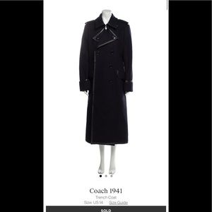 Coach trench coat size 14